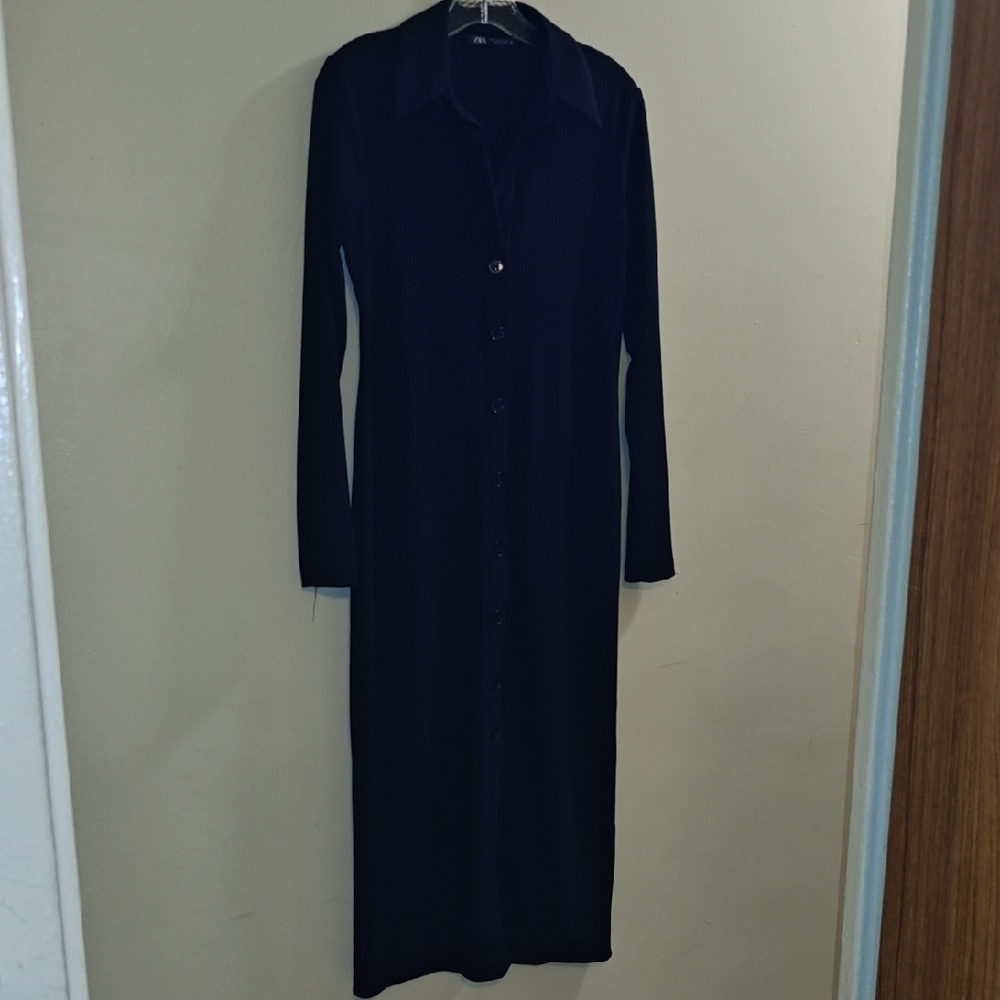 Zara Black Long Sleeve Dress